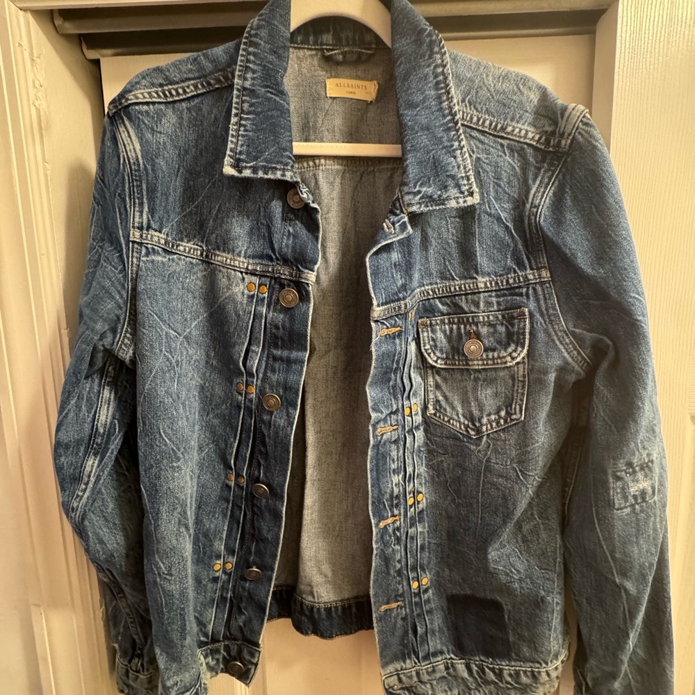 All Saints Indigo Denim Jacket
